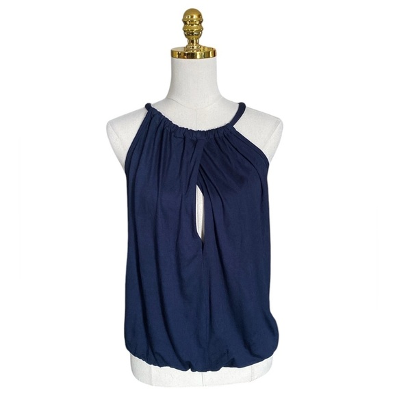 Trina Turk Tops - Trina Turk 'Imma' Sleeveless Jersey Halter Top, Navy Blue Size S